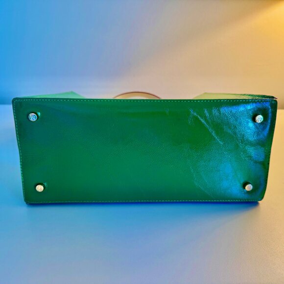 NWT Frances Valentine Margo Tote in Green Naplak Leather - The Perfect Bag - Picture 13 of 13